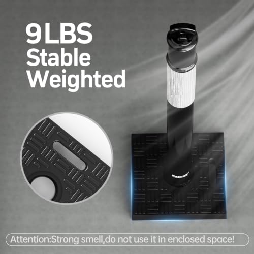 BATTIFE 45 Inch Traffic Safety Cones Delineator Posts with Base Black 3 Pcs - color: Black