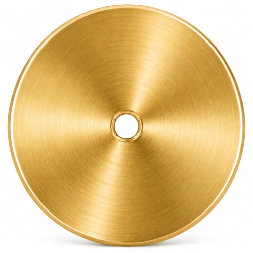 trust4care 4-Pack 2.0" Gold Backplates of Bifold Closet Cabinet Knobs - color: Gold