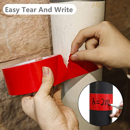 COSIMIXO 5-Pack Red Heavy Duty Duct Tape, 2 inches x 30 Yards, Strong, Flexible, No Residue, All-Weather and Tear by Hand - Bulk Value for Repairs, Industrial, Professional Use - color: Red, size: 5-Pack 2" x 30yds