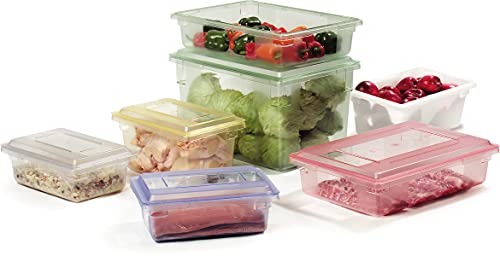 Carlisle FoodService Products Storplus Food Storage Container Colander with Stackable Design for Catering, Buffets, Restaurants, Polycarbonate (Pc), 26 x 18 Inches, Clear