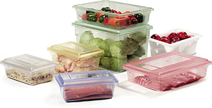 Carlisle FoodService Products Storplus Food Storage Container Colander with Stackable Design for Catering, Buffets, Restaurants, Polycarbonate (Pc), 26 x 18 Inches, Clear