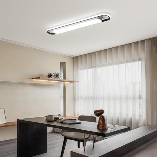 4Ft Modern Hallway Ceiling Lights, 6500K Acrylic Linear Ceiling Lamp,65W Metal LED Ceiling Light Fixture,Kitchen Dining Living Room Laundry, Garage Cloakroom Lighting (48Inch) - color: White Light, size: 48 Inch (4 FT)