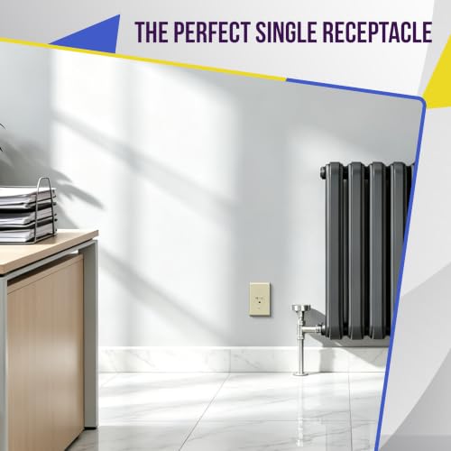 ENERLITES Single Receptacle Outlet, Tamper-Resistant, Commercial Grade, 3-Wire, Grounding Screw, 2-Pole, 5-20R, 20A 125V, UL Listed, 61200-TR-I-10PCS, Ivory (10 Pack) - color: Ivory, size: 10 Pack