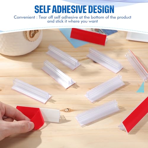 Thyle 120 Pack 3 x 1 Inch Sneeze Guard Gripper Sign Holder with Adhesive