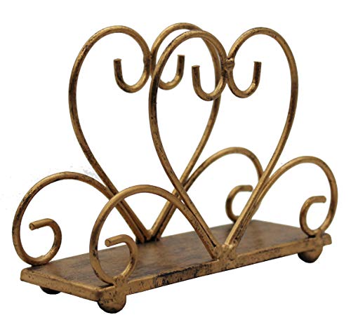 Metal Table Napkin Holder Freestanding Tissue Dispenser, Bronze - color: Bronze