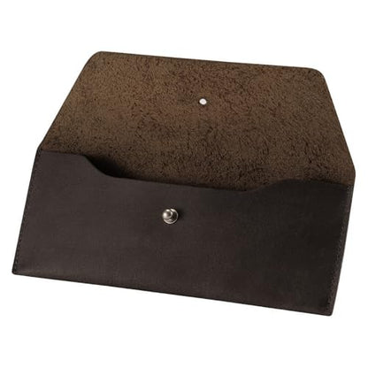Ringsun Leather Money Cash Envelopes Wallet for Men, Money Bag Pouch Reusable Budget Envelope Wallet, Retro Clutch Wallet, Coffee - color: Coffee