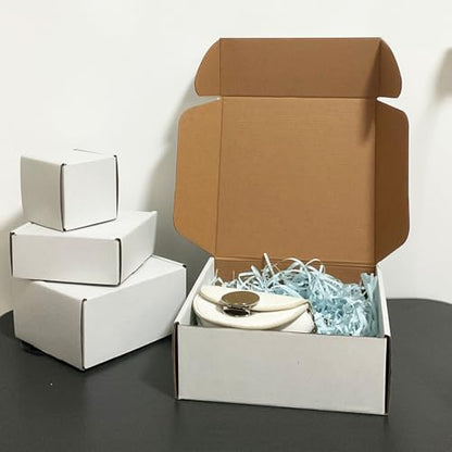 8x8x3 inch White Shipping Boxes 25Pack,Craft Gift Boxes,Bulk of Mailers - size: 8''x8''x3''