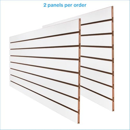 SSWBasics White Slatwall Panels, 2 x 4 ft Slat Wall for Garage, Pack of 2