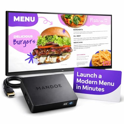 Mandoe Essentials Digital Signage Player for Restaurants & Business
