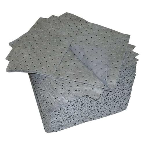 Oil-Dri Sorbent Pad, 22 gal, 15 in x 19 in, Universal, Gray, Polypropylene L70372G - 1 Each