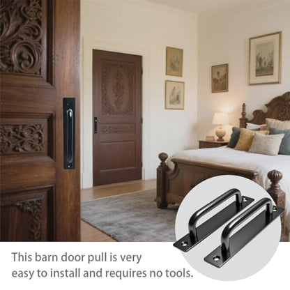 2PCS 5.8 Inch Barn Door Handle, Premium Aluminum Alloy Gate Handle - size: 5.8 Inches