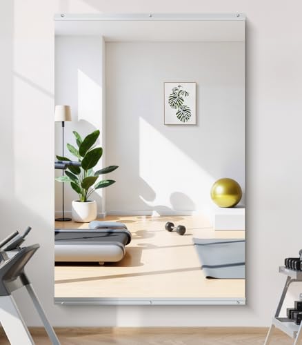 60x40 in Home Gym Mirrors,1-Pack,Frameless,Wall Mounted - size: 60"L x 40"W