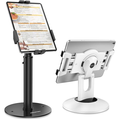 AboveTEK 360° Rotating Retail Kiosk iPad Stand Bundle POS Tablet Kiosk Stand - Universal Tablet Locking Mount for 7.9"-11" Devices