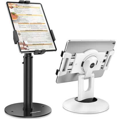 AboveTEK 360° Rotating Retail Kiosk iPad Stand Bundle POS Tablet Kiosk Stand - Universal Tablet Locking Mount for 7.9"-11" Devices