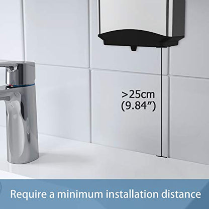 AIKE Heavy Duty Automatic Soap Dispenser,37oz for Bathroom,Polished Steel - color: Polished Stainless Steel