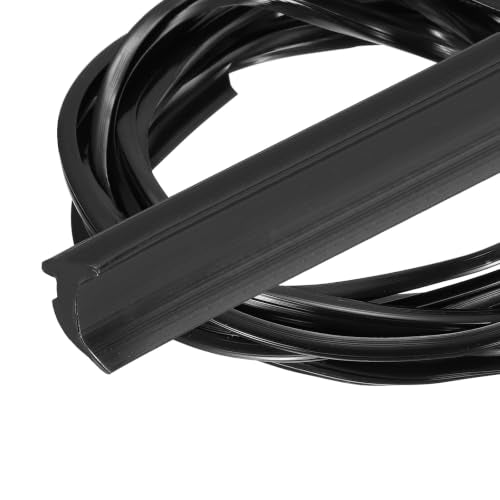 PATIKIL 2Pcs Weather Stripping Door Seal 1/16" Slot, 16.4Ft, Black, PVC - color: Black, size: 1/16" Slot, 16.4Ft