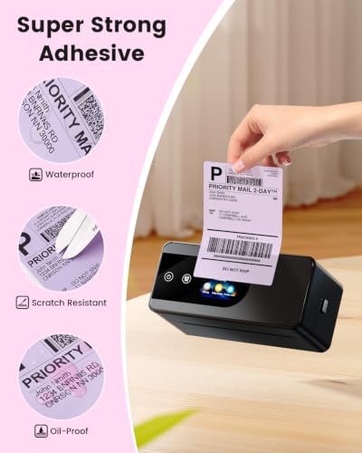 Phomemo 4x6 Purple Thermal Label, Shipping Labels Pack of 250 4x6 Roll Labels, Compatible with Phomemo, Zebra, Rollo, Jadens and Other Thermal Printers - color: Purple-250