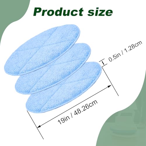 Commercial 19 Inch Microfiber Carpet Bonnet Floor Machines Pads Compatible with Floor Machine: 3 Packs Microfiber Carpet Bonnet Floor Buffer Pads - color: 19 Inch-3 Pack-blue