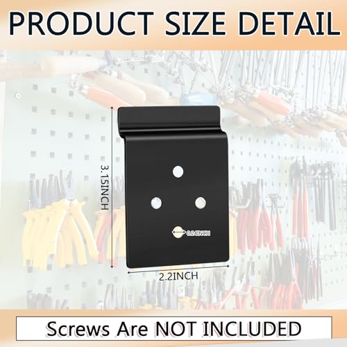 Pelopy 20 Pack Slatwall Metal Plate Mount Backplate Mounting Adapter to Make Items Slatwall Compatible Heavy Duty Steel Bracket with 4 Pre-Drilled Holes Backplate for Secure Display (Black) - style: Black
