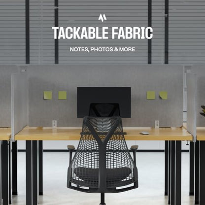 Universal Desk Privacy Panel – Heavy-Duty Desk Divider & Office Partition - Privacy Screen for Workspaces & Cubicles (1-Pack, 24" x 24") - size: 24" x 24"