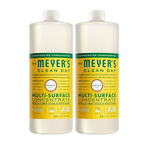 MRS. MEYER'S CLEAN DAY Multi-Surface Concentrate, Honeysuckle, 32oz, 2 Pack - size: 32 Fl Oz (Pack of 2)