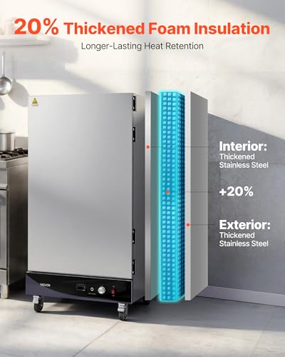 VEVOR Commercial Electric Food Warmer 8 Tier Stainless Steel Single-Door - size: 8 Tier