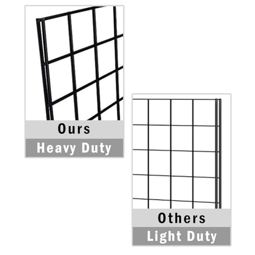 Heavy Duty Commercial Grade Gridwall Panels – Grid Panel for Any Retail Display, 2’ Width x 5’ Height, 3 Gridwall Panels Per Carton (White Finish) - color: White, size: 2'x5'（3 Pack）