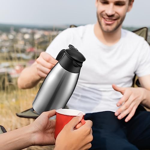 Norme 2 Pcs Thermal Coffee Carafe Creamer, Silver, 68 oz - color: Silver, size: 68 oz