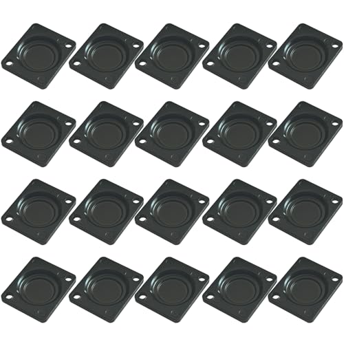 PENGLIN 20PCS D-Series Panel-Mount Metal Blank Plate - color: Black, size: Two holes(20PCS)