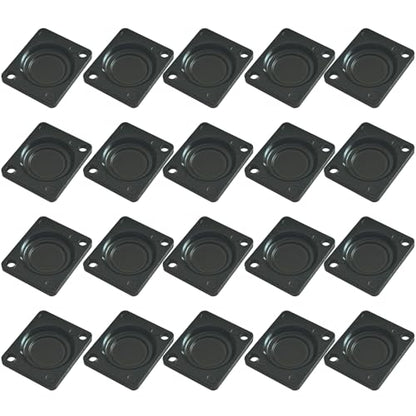 PENGLIN 20PCS D-Series Panel-Mount Metal Blank Plate - color: Black, size: Two holes(20PCS)