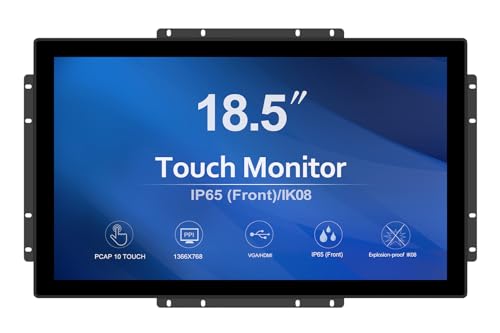 GreenTouch 18.5 Industrial Touch Monitor Open Frame, HDMI/VGA/DVI Interface, Muliti Touch Capacitive Touch Screen Technology - size: 18.5 IN