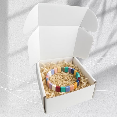4x4x2 Inches White Corrugated Cardboard Shipping Boxes Set of 2 - size: 4x4x2 inch 2 Pack