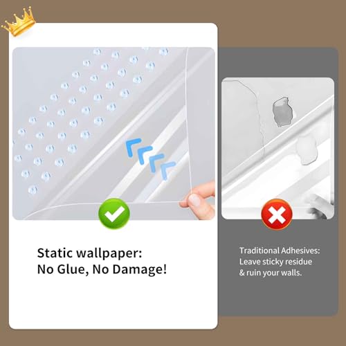 Clear Electrostatic Wall Protector, Static Protective Film, Adhesive-Free, No Residue Protection for Behind Trash Cans, Against Dog Scratches, Furniture, Doors, Splashes and Stains (15.78in*32.8ft) - size: 15.78in*32.8ft