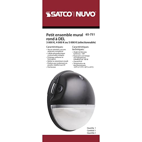 Nuvo 65/751, LED Wall Pack Light, Bronze, 20W, Commercial Exterior Light - color: Bronze