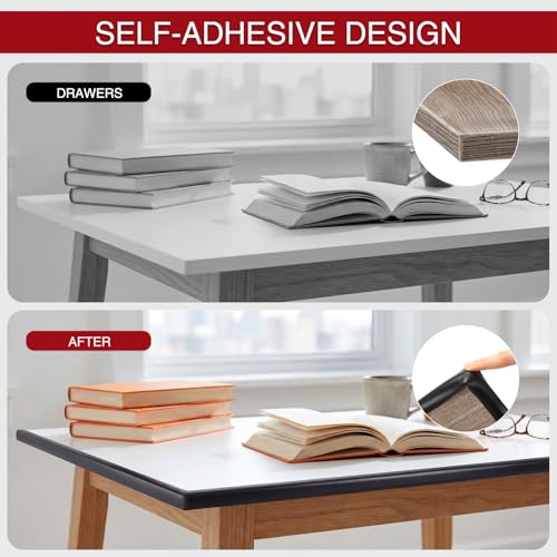 1 Inch Rubber Edge Trim 20ft Self-Adhesive U Channel Edge Strip - size: 20ft，1 Inch