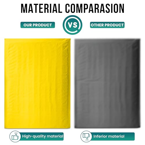Levex - #000 4" x 8" [150 Pack] Yellow Poly Bubble Mailers, Padded Envelope Mailers, Packing Envelope & Mailing Bags for Shipping - color: Yellow, size: #000 - (4" x 8")