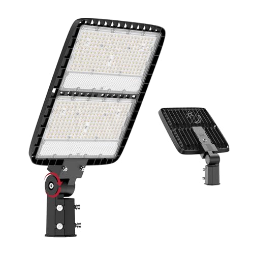 Kifflux 300W LED Parking Lot Light Slip Fitter Mount Dusk to Dawn Photocell - size: 300watt 1pack