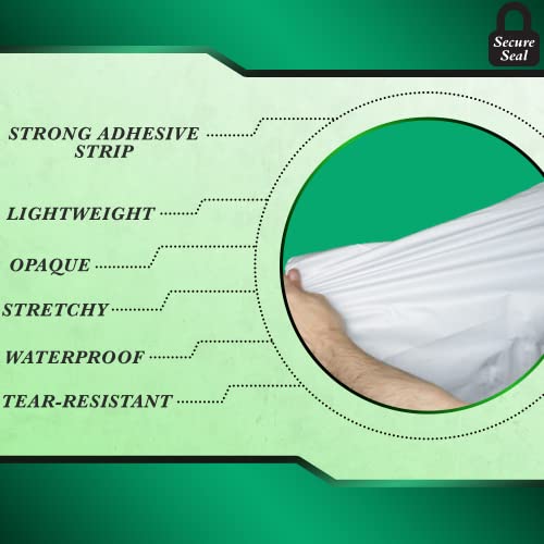 100 Pack Secure Seal White Poly Mailers Shipping Bags - Safe Shipping with 5x7Mailers Poly Bags - E-Commerce Poly Bags for Shipping - Self Sealing 2 Mil Poly Shipping Envelopes - size: 5” x 7” (100 Pack)