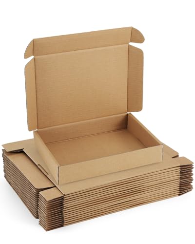 Shipping-Boxes-11x8x2 Inches: 25 Pack-Cardboard-Boxes-for-Packaging, Brown-Shipping-Boxes-for-Packing-Small-Business, Corrugated Box Mailers for Book Shoes Gift Mailing - color: Brown, size: 11x8x2 Inches