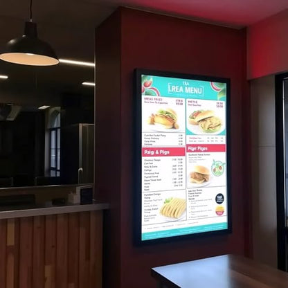 Ultra Slim LED Menu Board – 50x70cm | Backlit Sign for Restaurants
