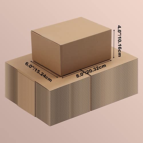EdenseeLake 40 Pack 8x6x4 inches Shipping Boxes Small Cardboard Boxes for Packing, Moving, Mailing, Brown - color: 40 packs（Brown), size: 8x6x4 inch