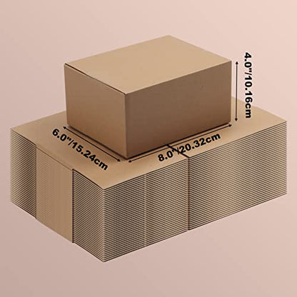 EdenseeLake 40 Pack 8x6x4 inches Shipping Boxes Small Cardboard Boxes for Packing, Moving, Mailing, Brown - color: 40 packs（Brown), size: 8x6x4 inch