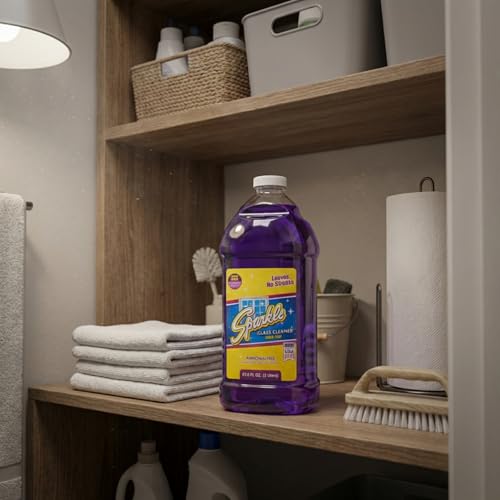 Sparkle Ammonia-Free Glass Cleaner Refill, Heavy Duty Streak-Free Window & Mirror Cleaner Spray, Original Formula, 2L Bottle (Pack of 1) - size: 67.6 Fl Oz (Pack of 1)
