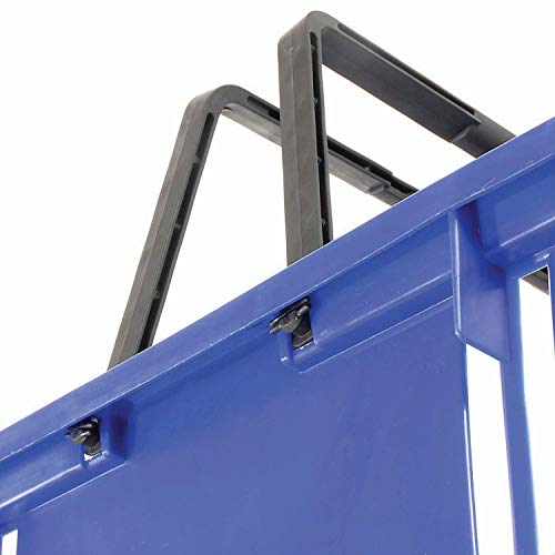 Good L Corp. Plastic Shopping Basket with Plastic Handle, Standard, Blue, 17"L X 12"W X 9"H - Lot of 12