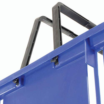 Good L Corp. Plastic Shopping Basket with Plastic Handle, Standard, Blue, 17"L X 12"W X 9"H - Lot of 12