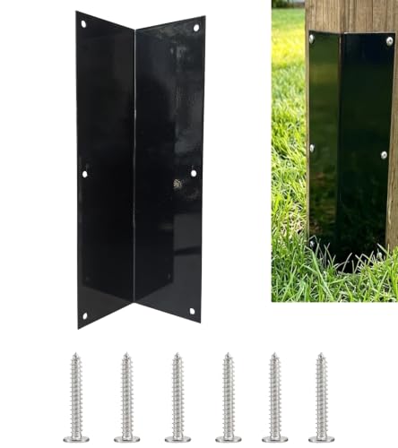 3.4×3.4×11.8" Outdoor Stainless Steel Corner Guards for Vinyl Siding Repair - color: Black-1pc