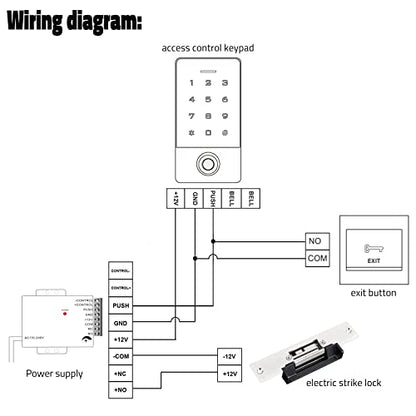 Electric Strike Lock, Wide Strike, Fail Secure Electric Door Lock - size: NO-Fail Secure Black