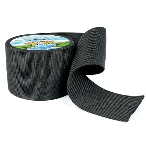 Country Brook Design - 4 Inch Heavy Weight Black Polypropylene (Polypro) Webbing - size: 50 Yards (Pack of 1)