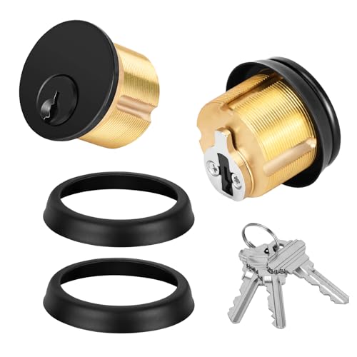 Commercial Mortise Lock Cylinder, Black - color: Black