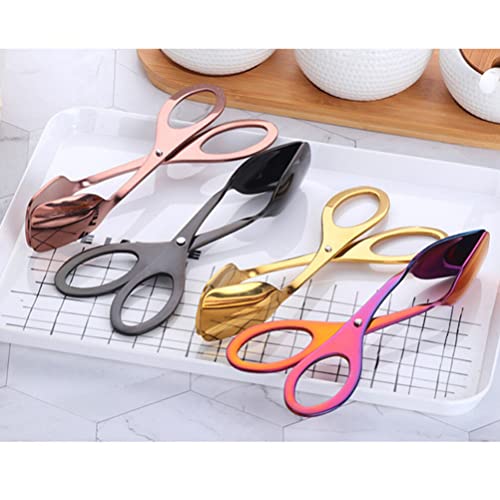 Stainless Steel Scissor Egg Tongs for Kitchen and Outdoor Use - color: As Shown